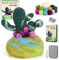 Needle Felting Kit for Beginners Adults, Complete Plant Wool Felting Set with 100pcs Sewing Pins, Felting Needles, Wool, Pad & Instructions, DIY Craft Kit for Home Decor & Creative Projects